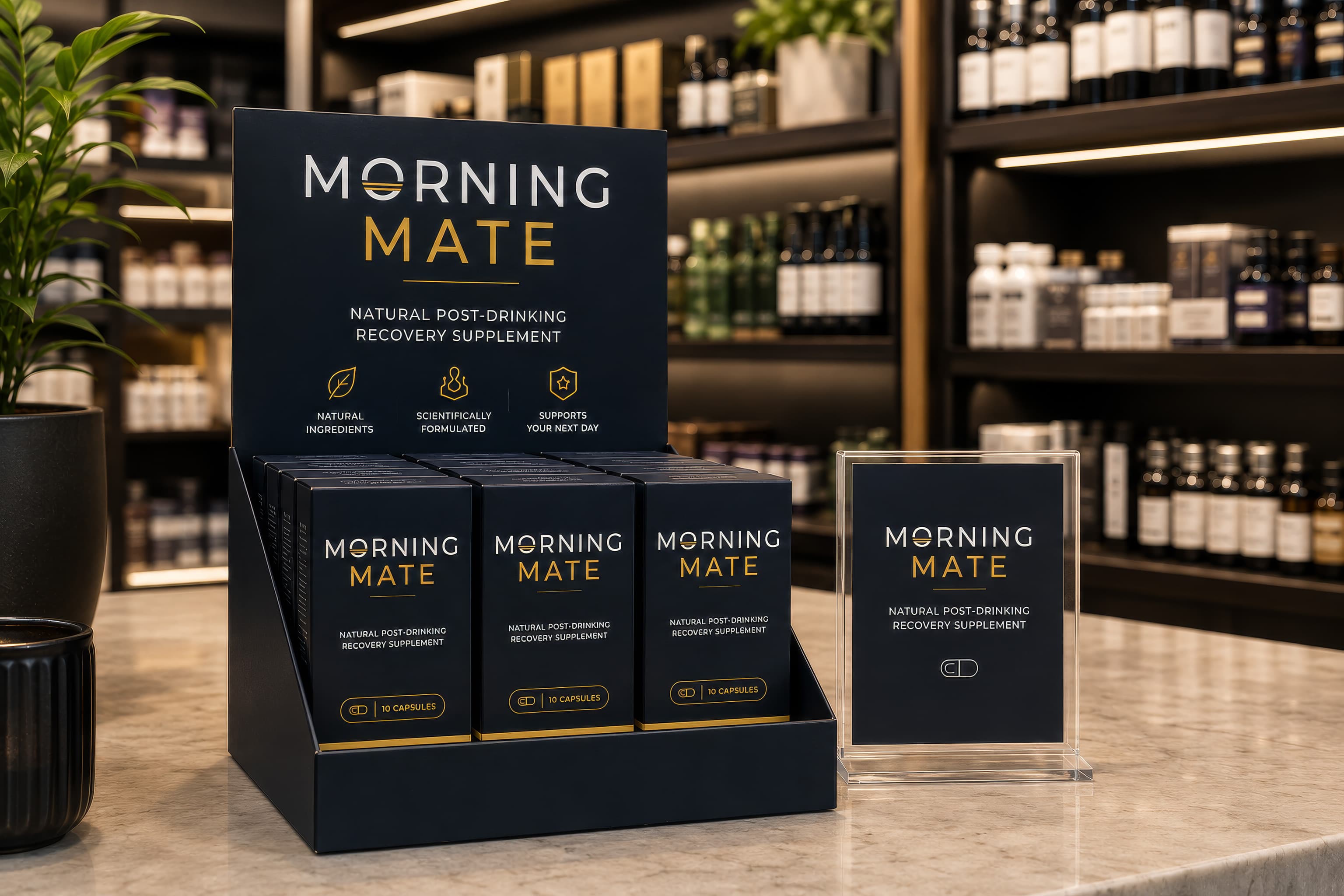 Morning Mate presentado en un entorno premium de hospitalidad